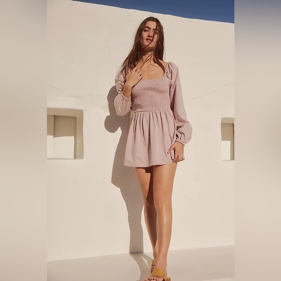 NEW Free People Colette Convertible Mini Dress In Dusty Himalayan Pink - Picture 11 of 12